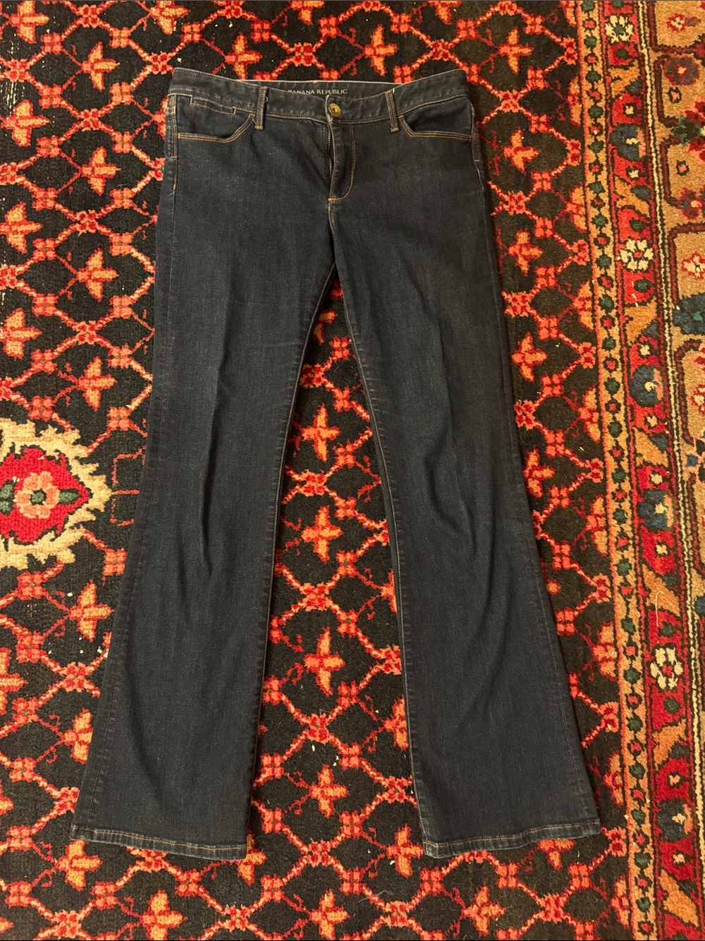 Banana Republic Women's Dark Indigo Wide-Leg Jeans